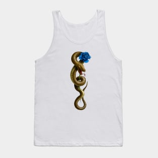 snake and Blue rose Tank Top